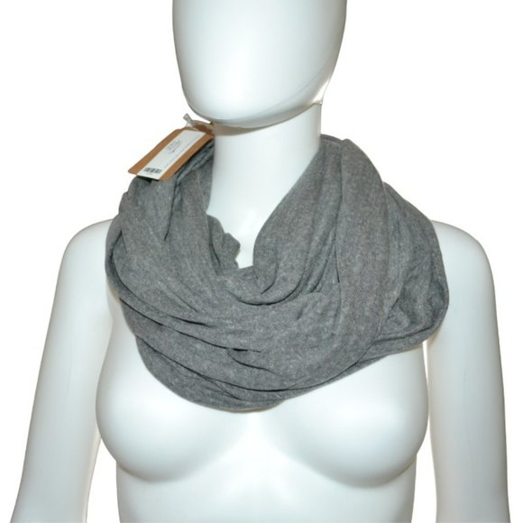 New NWT Eco Friendly Gray Grey Jersey Soft Stretchy Knit Loose Infinity Scarf - Picture 2 of 5